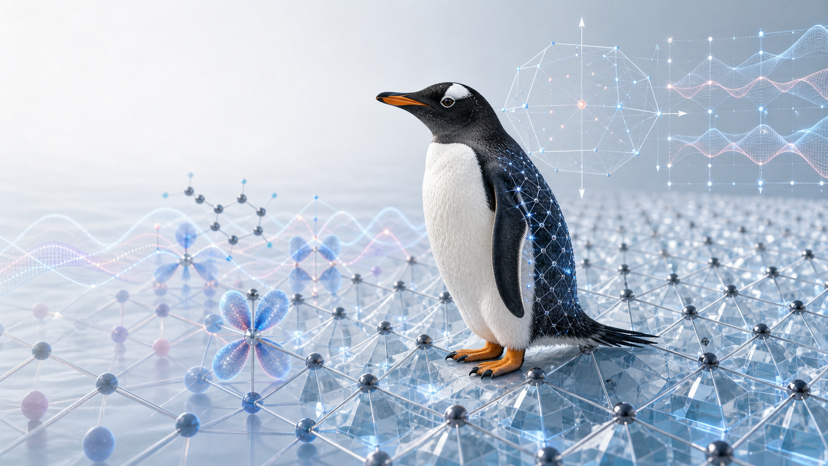 AI-generated Pisani's Penguin codename artwork for vibe-qc v0.10.0