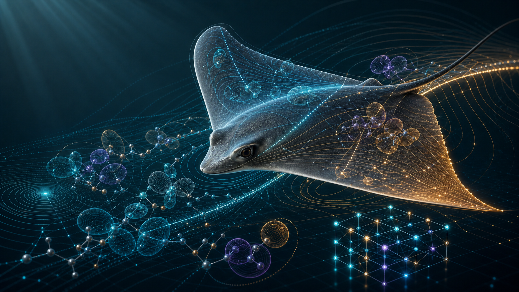 AI-generated Sun's Stingray codename artwork for vibe-qc v0.11.0