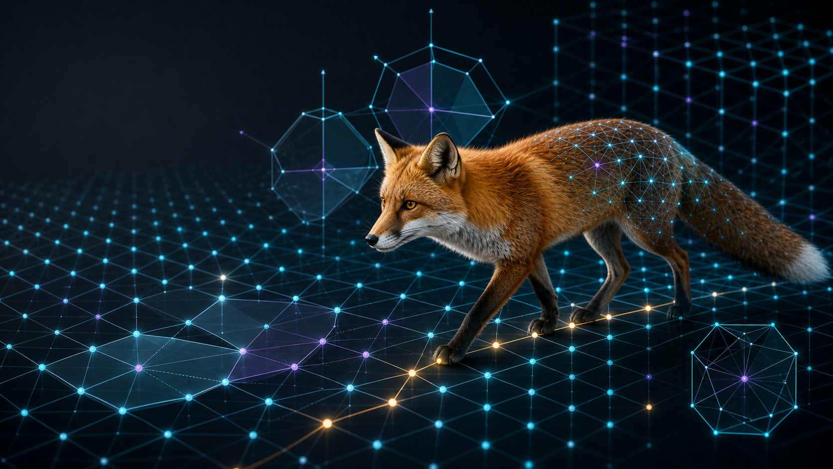 AI-generated Wisesa's Fox codename artwork for vibe-qc v0.13.0