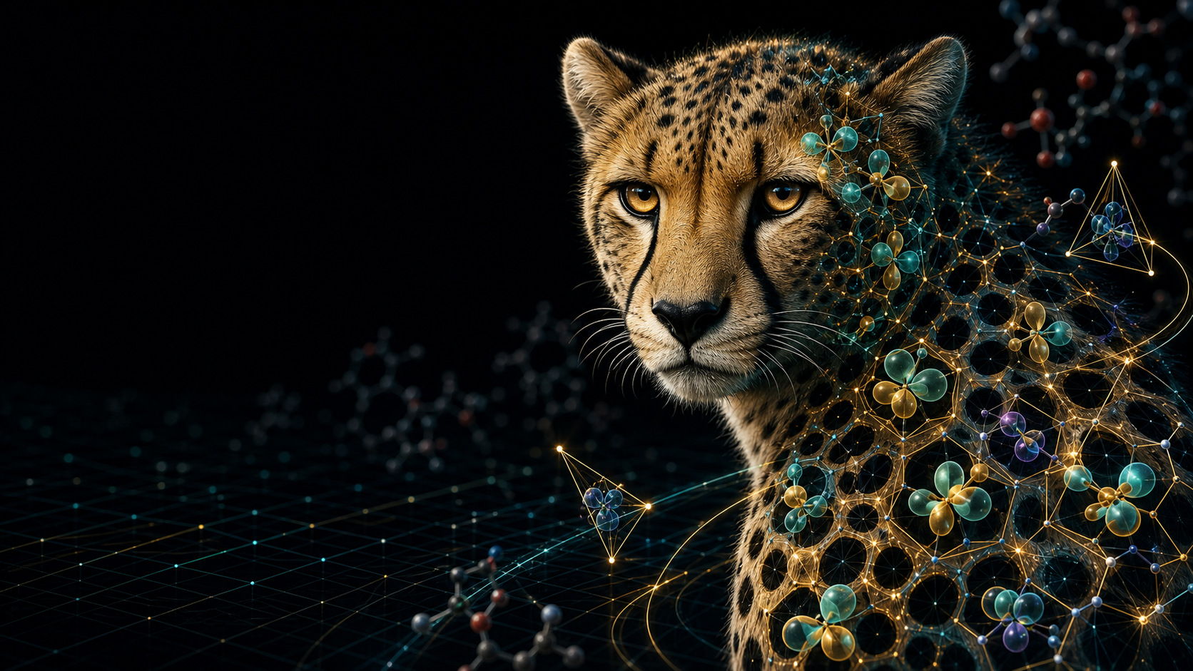 AI-generated Neese's Cheetah codename artwork variant 15b for vibe-qc v0.15.0